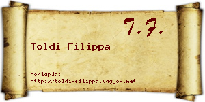 Toldi Filippa névjegykártya